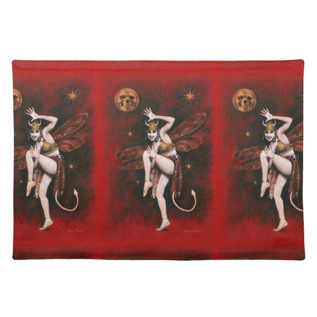 Vintage Devil Lady Place Mat (Front)