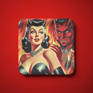 Vintage Devilish Pin-up Paper Plates