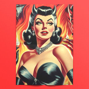 Vintage Devilish Pin-up Tissue Paper
