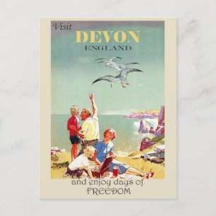 Vintage Devon England English Travel Postcard