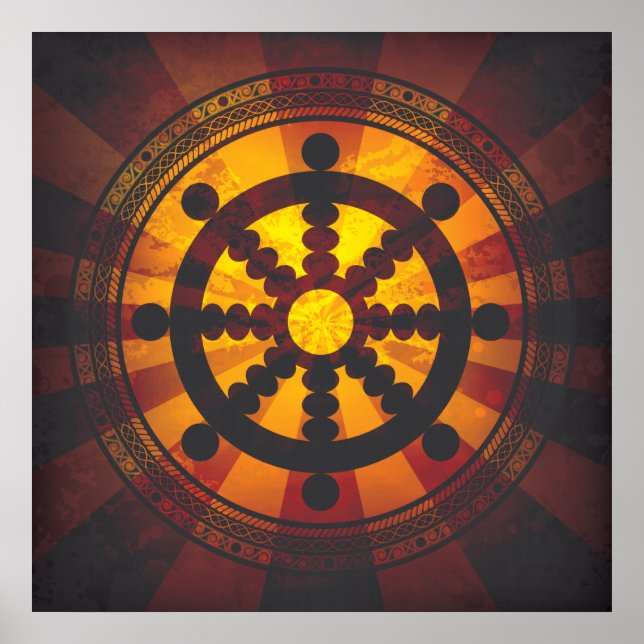 Vintage Dharma Wheel Print (Front)