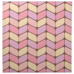 Vintage Diagonal Rectangles Ice Cream Cloth Napkin
