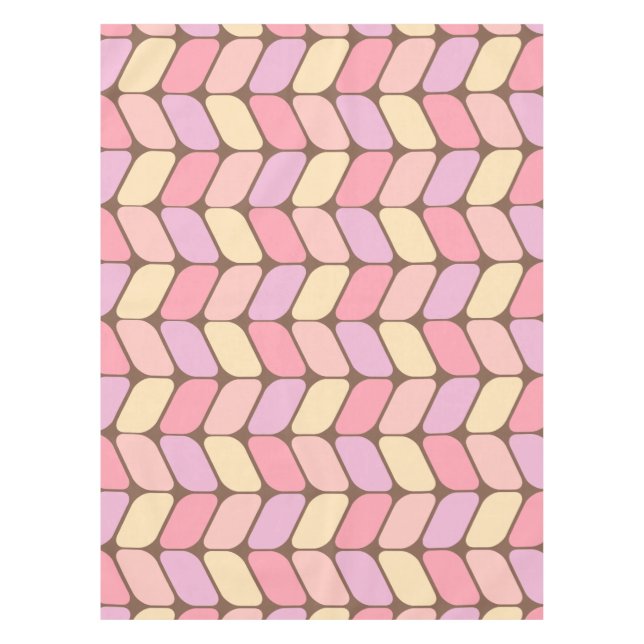 Vintage Diagonal Rectangles Ice Cream Tablecloth (Front)