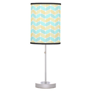 Vintage Diagonal Rectangles Sandy Beach Table Lamp