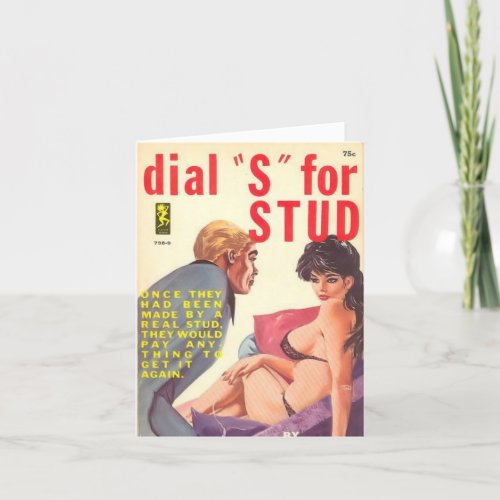 Vintage Dial S for Stud Note Card
