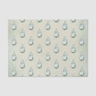 Vintage diamond teal rhinestone pattern tissue paper