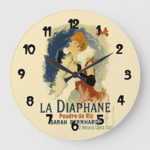 Vintage Diaphane Poster Art Large Clock