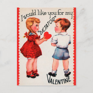 Vintage Dictator Valentines Day Postcard