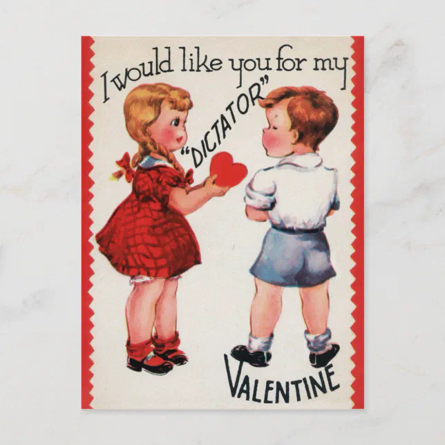 Vintage Dictator Valentines Day Postcard