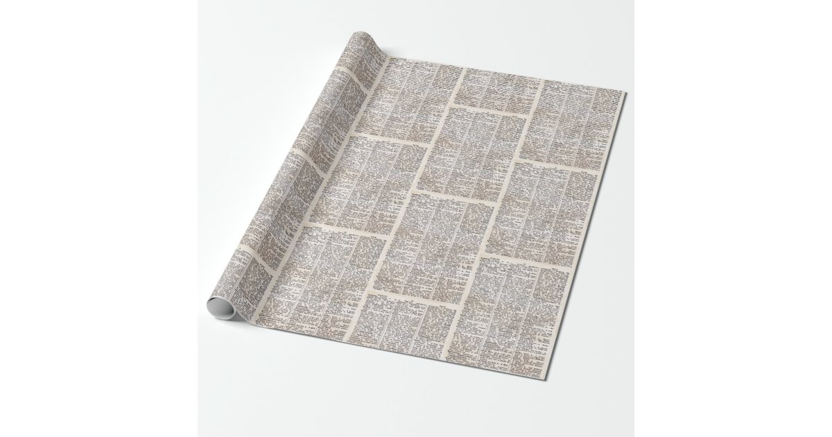 Vintage dictionary page for BOOK Wrapping Paper Zazzle