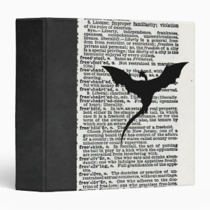 Vintage Dictionary Paper Dragon Medieval 3 Ring Binder