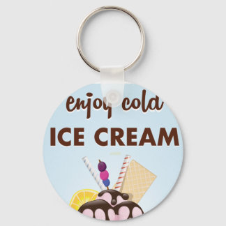 Vintage Diner ice cream restaurant. Keychain
