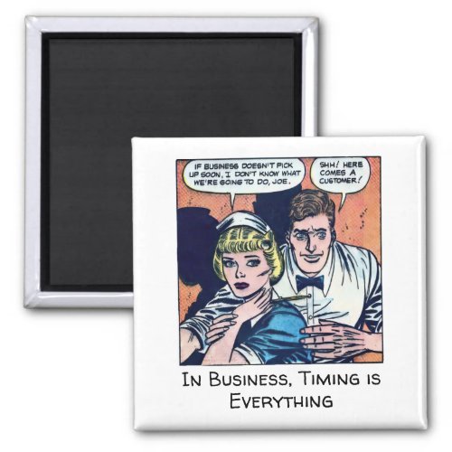 Vintage Diner Scene from 1950s Horror Comics Magnet