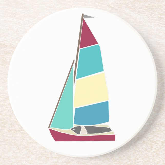 Vintage Dinghy Drink Coaster (Front)