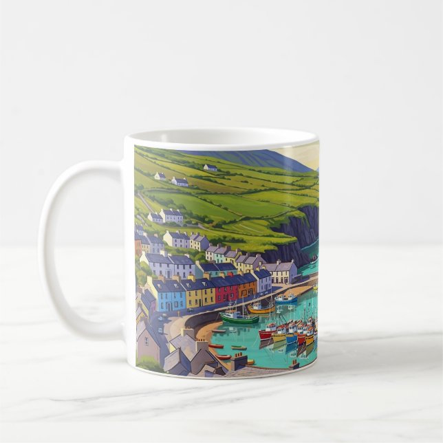 Vintage Dingle Ireland Travel Coffee Mug (Left)