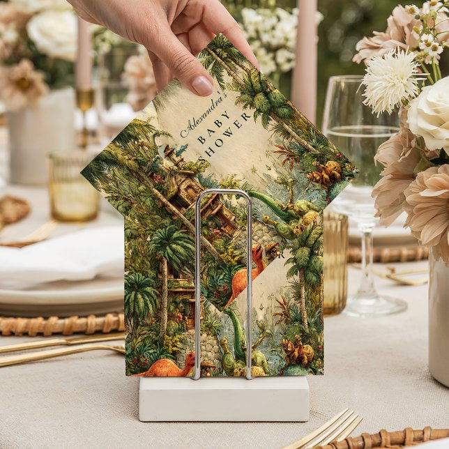 Vintage Dino Baby Shower Napkins (Creator Uploaded)