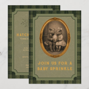 Vintage Dinosaur Baby Sprinkle Invitation