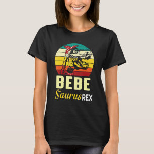Vintage Dinosaur Girl Bebe Saurus Rex Happy Grandm T-Shirt
