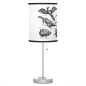 Vintage Dinosaur Illustration Retro Dinosaurs Table Lamp (Left)