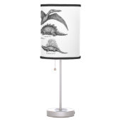 Vintage Dinosaur Illustration Retro Dinosaurs Table Lamp (Right)