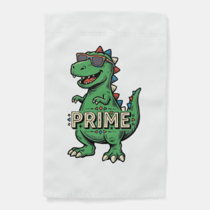 Vintage Dinosaur Sunglasses Prime Cartoon Shirt_1 Garden Flag