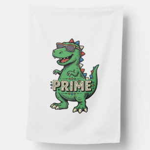 Vintage Dinosaur Sunglasses Prime Cartoon Shirt_1 House Flag