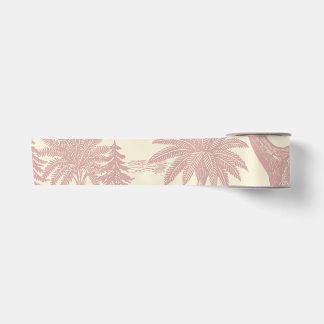 Vintage Dinosaur Toile Pattern Prehistoric Jungle Satin Ribbon