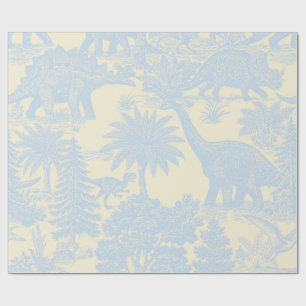Vintage Dinosaur Toile Pattern Wrapping Paper