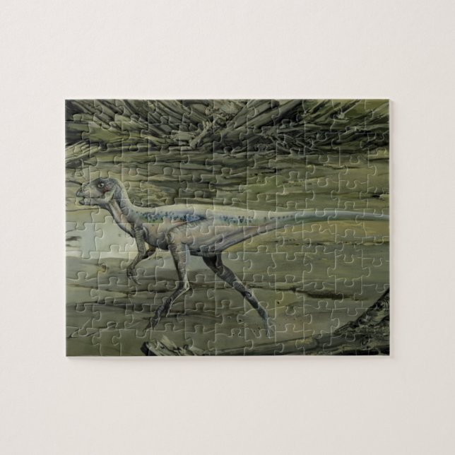 Vintage Dinosaurs, a Cretaceous Hypsilophodon Jigsaw Puzzle (Horizontal)