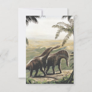Vintage Dinosaurs, Amargasaurus with Palm Trees