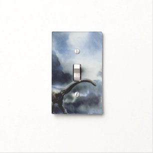 Vintage Dinosaurs, Barapasaurus with Storm Clouds Light Switch Cover