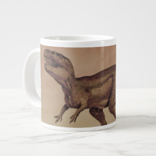 Vintage Dinosaurs, Carnivore Giganotosaurus Large Coffee Mug