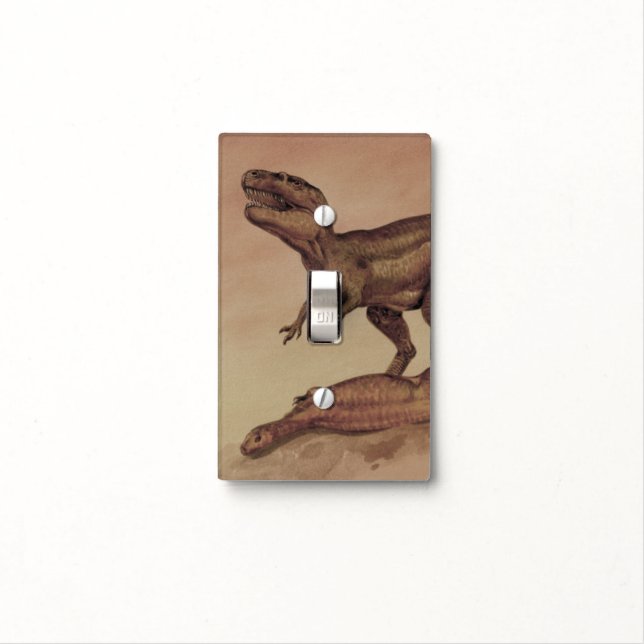 Vintage Dinosaurs, Carnivore Giganotosaurus Light Switch Cover (In Situ)