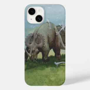 Vintage Dinosaurs, Centrosaurus Grazing in Meadow Case-Mate iPhone 14 Case