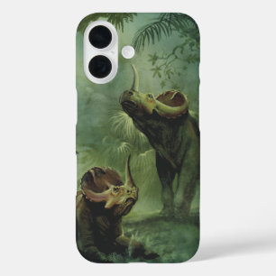 Vintage Dinosaurs, Centrosaurus in the Jungle iPhone 16 Case