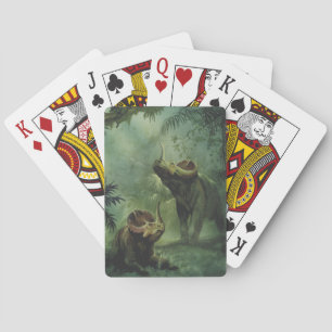 Vintage Dinosaurs, Centrosaurus in the Jungle Poker Cards
