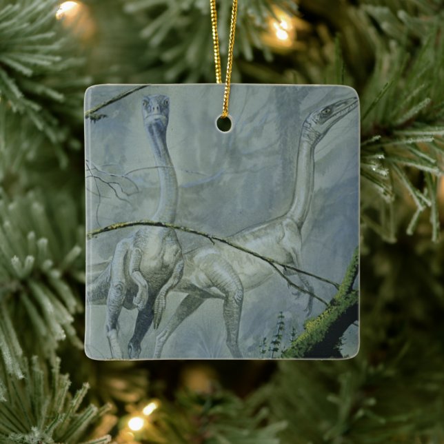 Vintage Dinosaurs, Megapnosaurus aka Syntarsus Ceramic Ornament (Tree)
