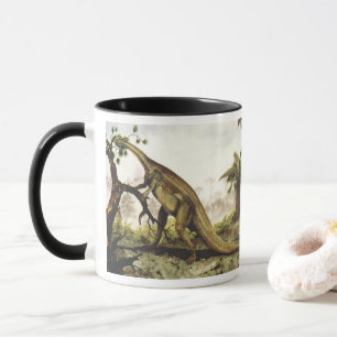Vintage Dinosaurs, Plateosaurus Grazing on Trees Mug