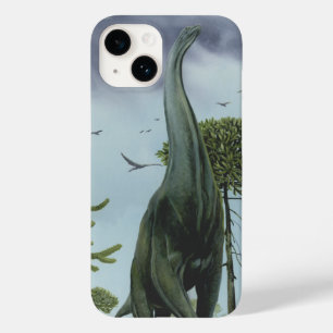Vintage Dinosaurs, Sauroposeidon with Birds Flying Case-Mate iPhone 14 Case