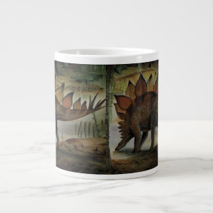 Vintage Dinosaurs, Stegosaurus, Tail with Spikes Giant Coffee Mug