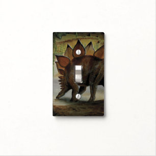 Vintage Dinosaurs, Stegosaurus, Tail with Spikes Light Switch Cover