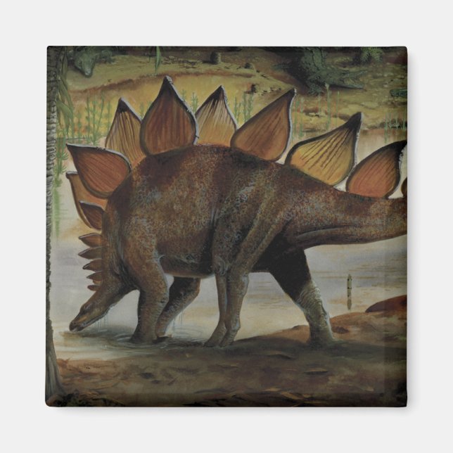 Vintage Dinosaurs, Stegosaurus, Tail with Spikes Magnet (Front)