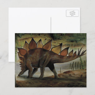 Vintage Dinosaurs, Stegosaurus, Tail with Spikes Postcard