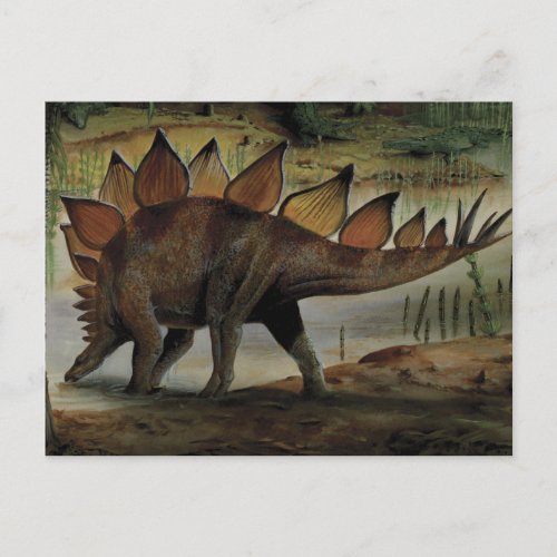 Vintage Dinosaurs Stegosaurus Tail with Spikes Postcard