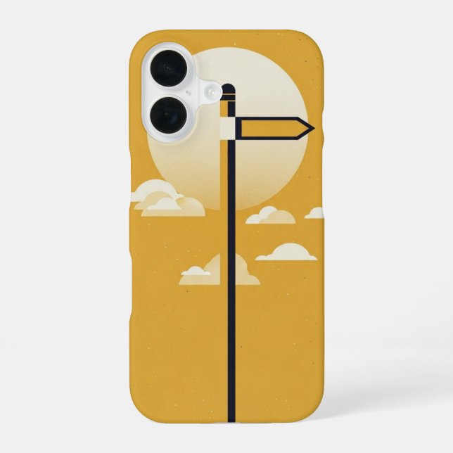 Vintage Directional Arrow Pole iPhone Case (Back)