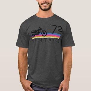 Vintage Dirt Bike 72 Motocross 50 Year Old Birthda T-Shirt