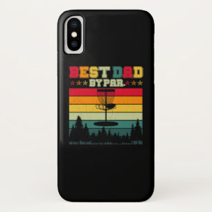 Vintage Disc Golf Dad Gift - Best Dad By Par iPhone X Case