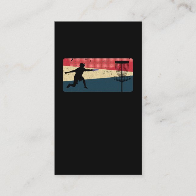 Vintage Disc Golf Frisbee Sport Business Card (Front)