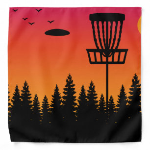 Vintage Disc Golf Frolf Frisbee Player Retro Bandana