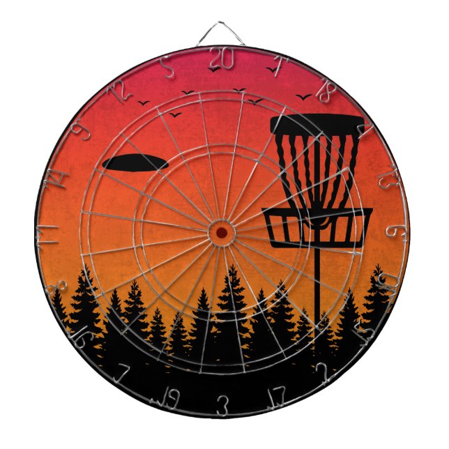 Vintage Disc Golf Frolf Frisbee Player Retro Dart Board (Front)